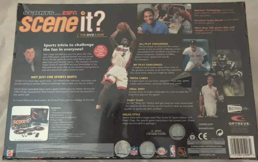 Sports ESPN Scene it? The DVD Board Game Trivia 2005 - BEAND NEW Sealed - Image 2 of 2