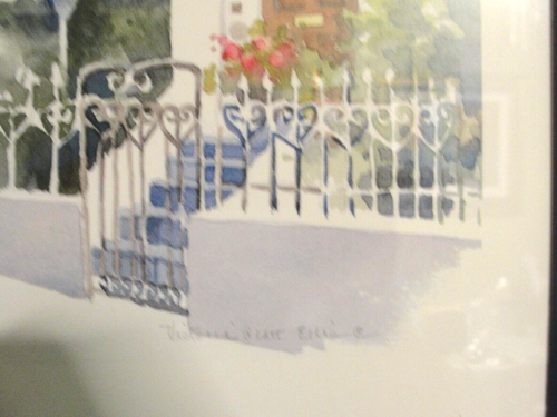 "Vintage signierter Victoria Platt Ellis Druck ""Charleston Doorways" - Bild 2 von 10