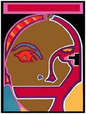 Wall Decor Poster.Fine Graphic Art Design.Psychedelic Neon Girl.Home Art.615