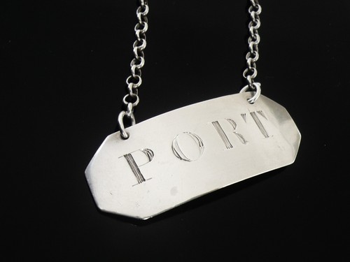 Scottish Antique Sterling Silver PORT Decanter Label, Dick & Robertson c.1796 - Picture 4 of 12