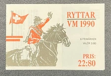 1990 Sweden Ryttar VM Stamp Booklet World Equestrian Games Scott #1818a MNH