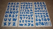 Me & My Big Ideas MAMBI Stickers ~ Blue Block Alphabet...Upper, Lower & Extra