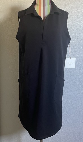 Cynthia Rowley Womens Black Dress Size Large Lounge Pockets Soft New