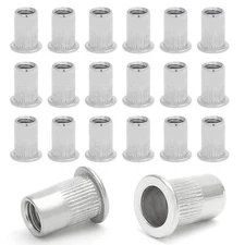50pcs 5/16"-18 Stainless Steel Threaded Insert Rivet Nut, 5/16-18unc Rivnuts Fla