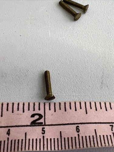 100ct Box of 3/8 Flat Head Brass Screws 1/72 - New Old Stock - Picture 4 of 7
