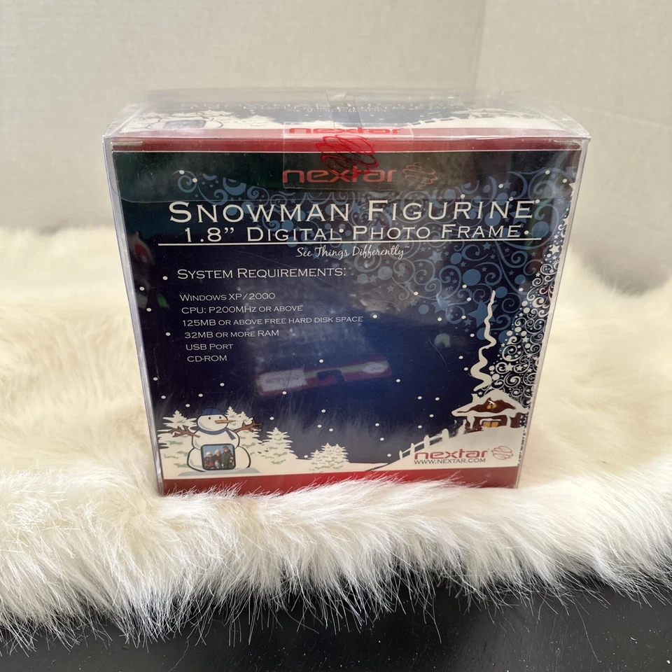 Nextar: Snowman Figurine 1.5" Digital Photo Frame - Stores 60 Photos - Brand New - Image 3 of 4