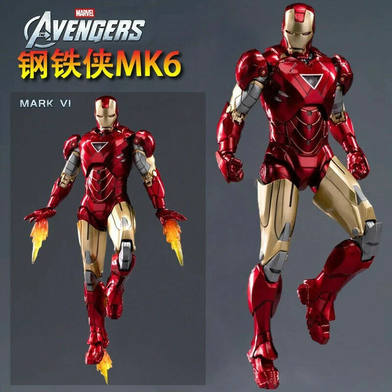 Экшн-фигурка ZD Toys Iron Man 2 MK6 Mark VI игрушка коллекция 7 дюймов Marvel MCU новая - Изображение 3 из 4