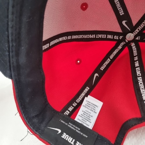 Nike True Fitted Men's Baseball Cap Red Black One Size Adjustable - 第 10/14 張圖片