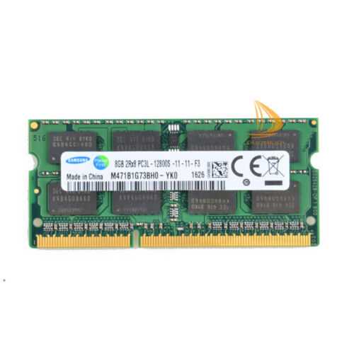 Samsung 8 Go PC3L-12800S DDR3 1600 MHz 1,35 V RAM SODIMM mémoire pour ordinateur portable NONECC CL11 - Photo 1/3