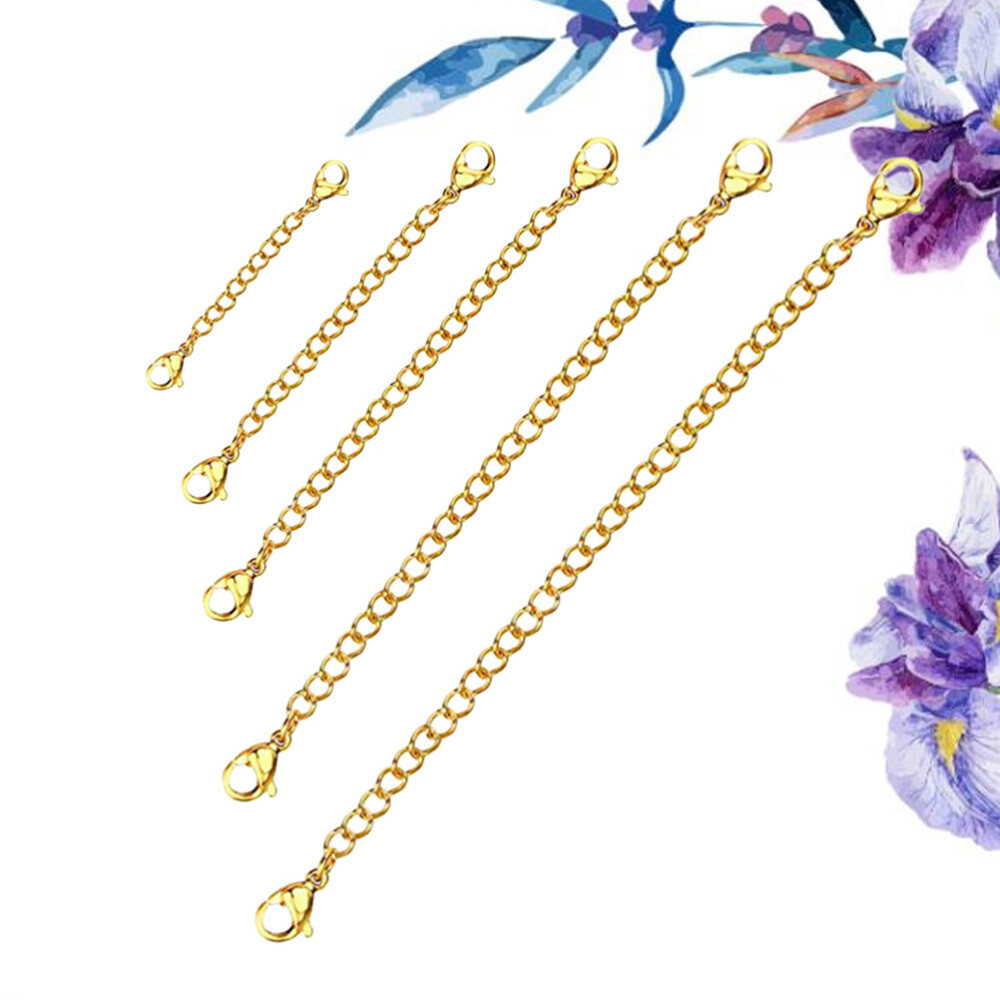 Cadena de 5 PIEZAS con Cierre de Langosta en Ambos Extremos Collar Cadenas de Extensión