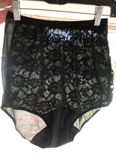 Vtg 1950’s VANITY FAIR Brief PANTY Tricot NYLON Pillow Tab LACE Sheer ~ Sz 4 - Picture 7 of 11