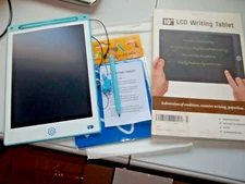 2 Blue LCD Writing Tablet Colorful Electronic Doodle Board Drawing Pad 10"