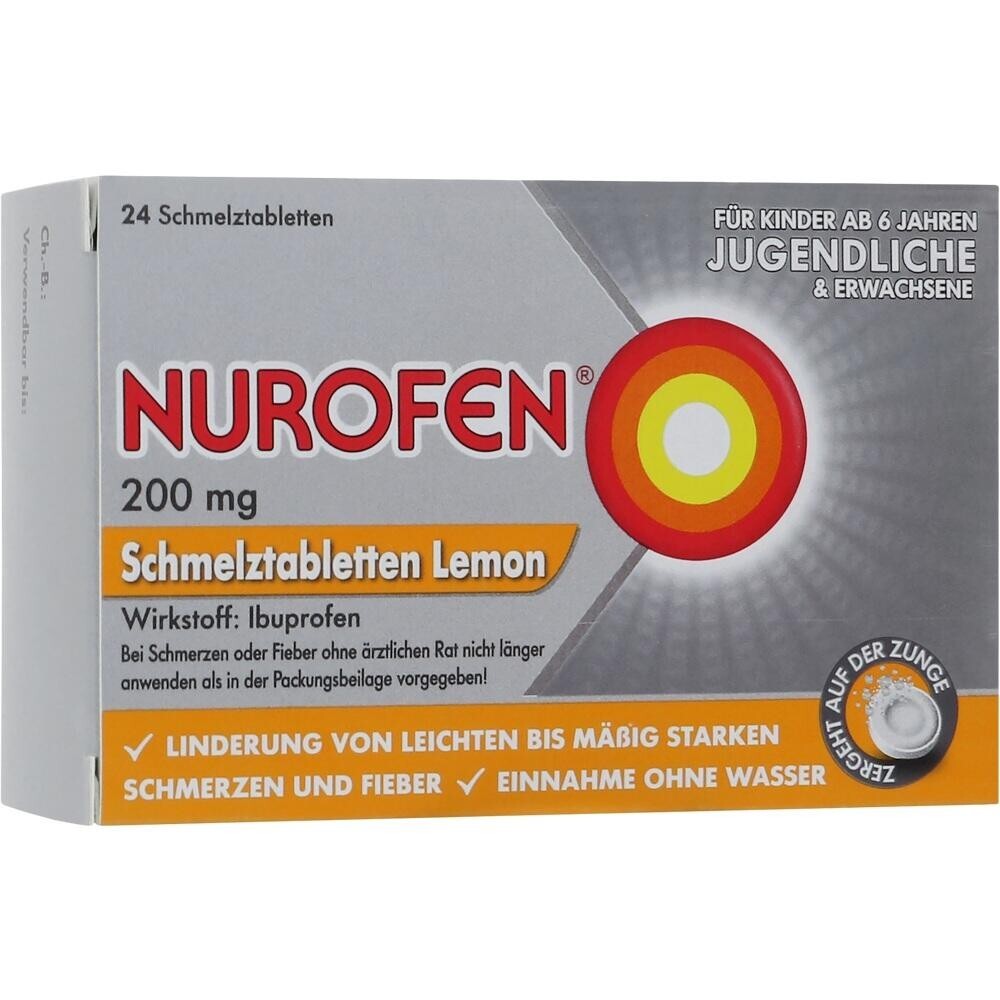 NUROFEN 200 mg Schmelztabletten Lemon 24 St PZN 11550548
