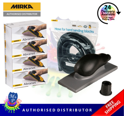 Mirka Abranet Starter Kit 70x198, Block, 4 x 50 Streifen, P80, P120, P180, P320 + Schlauch