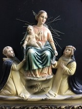 ARTE DEVOZIONALE_MADONNA DEL ROSARIO_POMPEI_QUADRO SCULTURA_DA COLLEZIONE_MAR