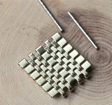 Rare spare watch bracelet band links NSA Swiss band vintage yellow gold-tone NOS