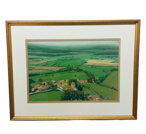 Original Pastel Painting By Deborah Dickson “French Quilt” 19”x24” Framed