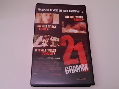 21 Gramm 2003 VHS German PAL Video Sean Penn Benicio Del Toro Naomi Watts