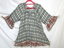 Altar'd State Boho Hippy Floral Print Flowy Knee Length Dress Women Size M
