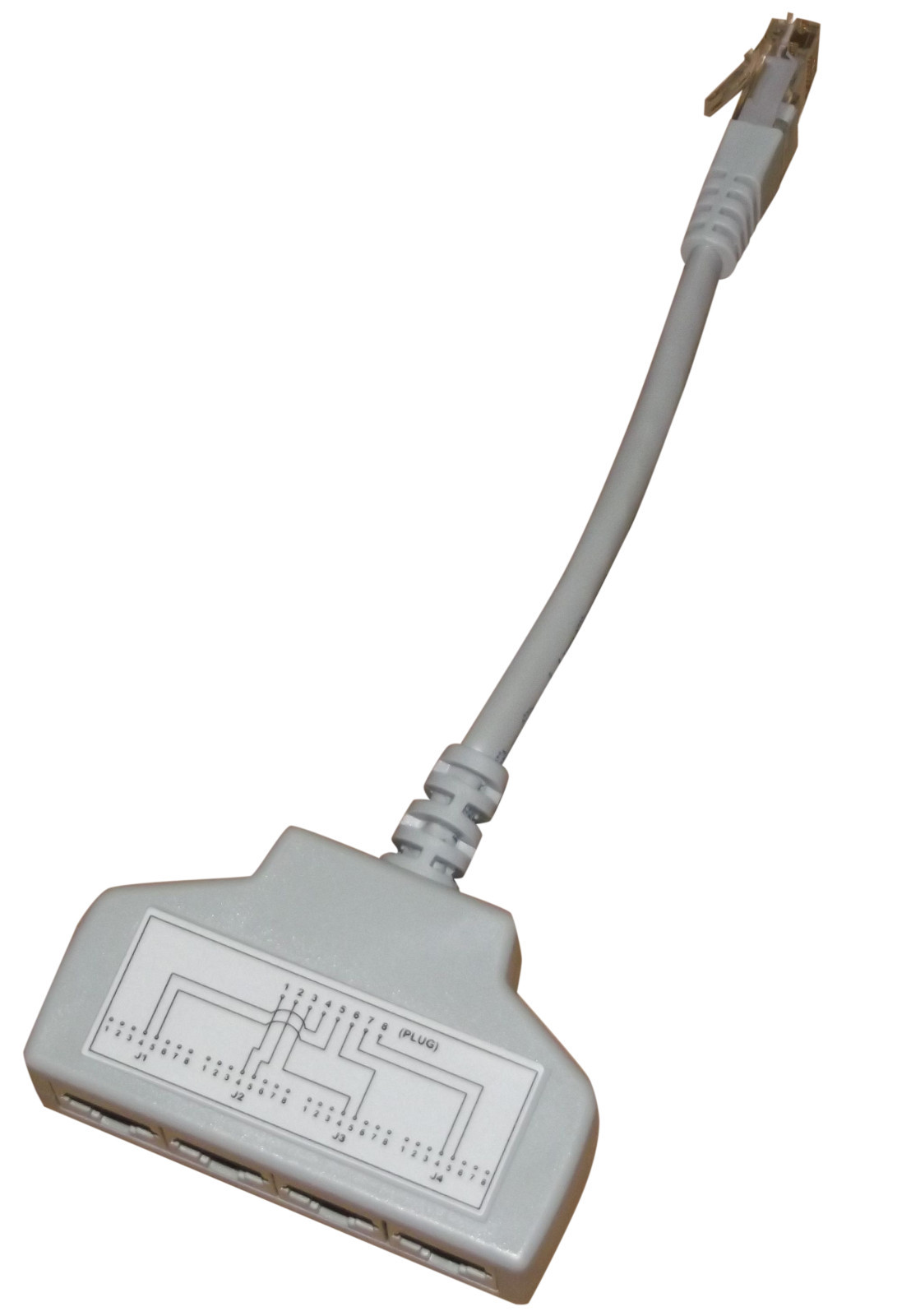2x Cat5e to Voice (4 Way) RJ45 Economiser / Splitter Turn 1 socket Into 4x Phone