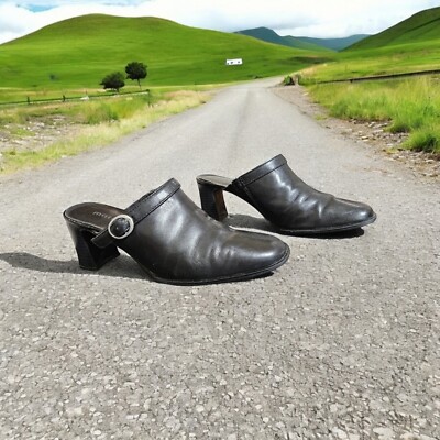 Maripe Women's Size 1/2 Billy Black Leather Slip-on Shoes Italian  Stretchy