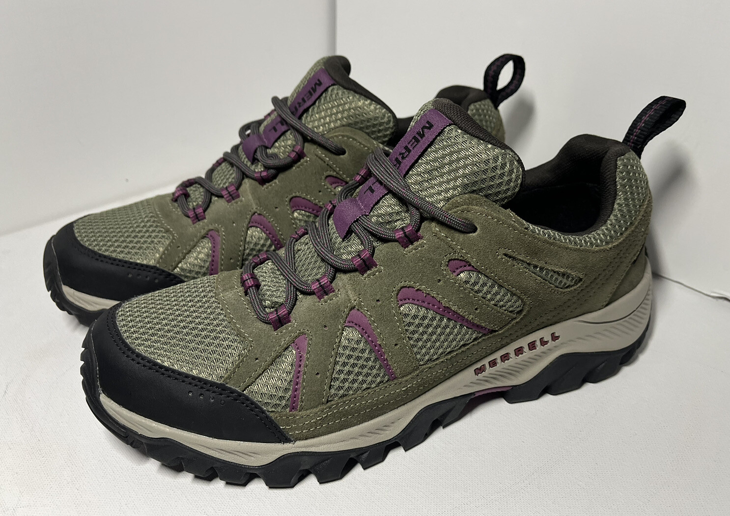 Scarpe da trekking impermeabili Merrell Oakcreek oliva Donna 11