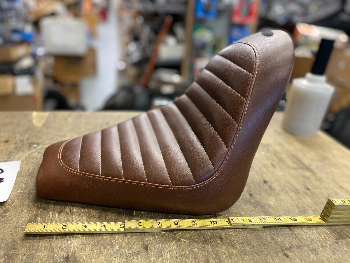 RSD Enzo Custom Solo Seat mustang Indian Motorcyle Brown chief