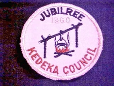 BOY SCOUTS 1960 Kedeka Area Council Patch BSA Jubilree S67