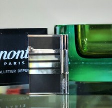 Genuine S.T. Dupont Gatsby Lighter in Black with Palladium Trim