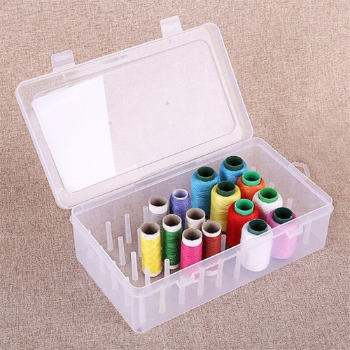 Sewing Thread Storage Box 42 Pieces Spools Bobbin Carrying Case Holder Cr.GA - Picture 9 of 10