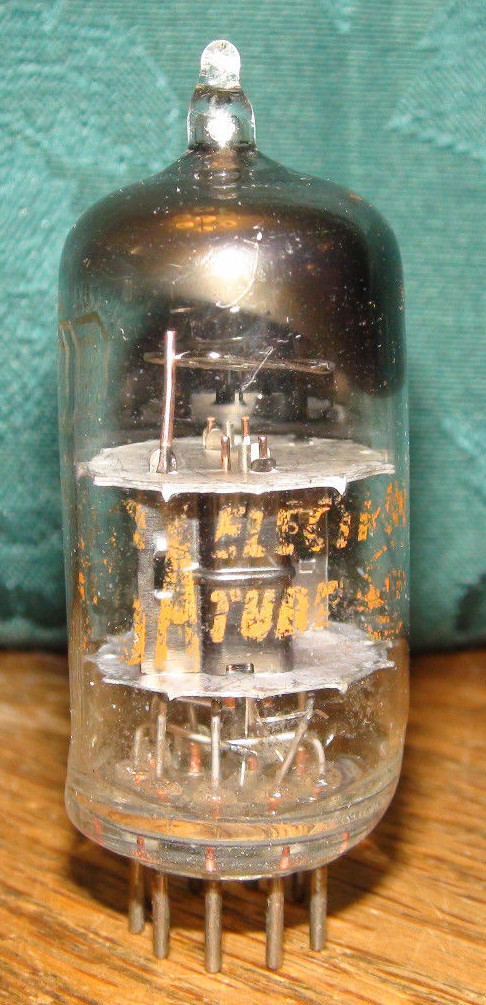 Vintage RCA 12AT7 Black Plates Vacuum Tube Balanced Results= 4100/3700 8.2/7.8