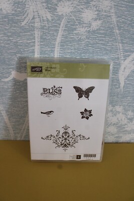 NEW Stampin Up Rubber Stamp Set BLISS Rustic Floral Butterfly W | eBay