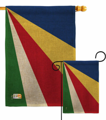 Seychelles Burlap Garden Flag Nationality Decorative Gift Yard House Banner