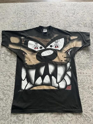Taz Looney Tunes Big Print Bugs Bunny In Eyes XL T-Shirt Vintage 1997 Freeze - Bild 1 von 4