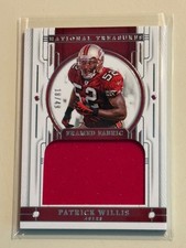 2023 National Treasures PATRICK WILLIS Framed Fabric Jersey #PWS! #'d/49