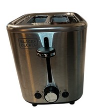 Black Decker TR0012SS: 2-Slice Bread Toaster, Stainless Steel - Silver