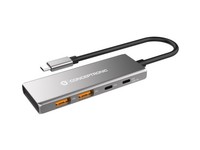 Conceptronic HUBBIES15G 4-Port USB 3.2 Gen-2 Hub, 10Gbps, USB-C X 2, USB-A X ...