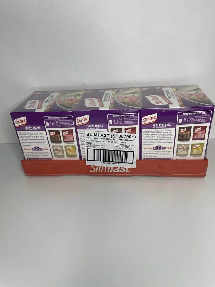 30 SlimFast Mix Meal Replacement Powder Shakes Box Sachets Pack Weight Loss Diet - Image 2 of 4