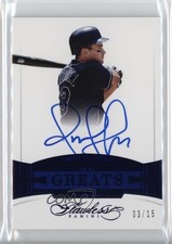 2017 Panini Flawless Greats Auto Sapphire 3/15 Omar Vizquel #GA-OV Auto 6fs