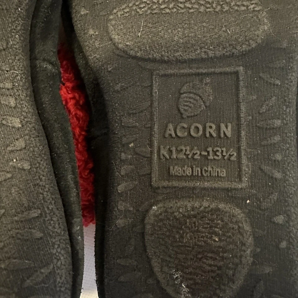 Zapatillas Bellota Niños 12.5/13.5 Rojo Fácil Botín Slouchy Fuzzy Trapo Pull On Salón Foto 4 de 4