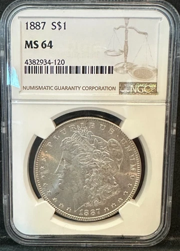 1887 Morgan Dollar NGC Certified MS64