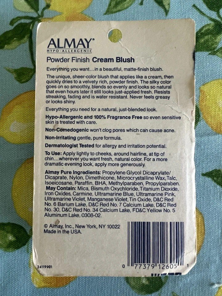 Creme em pó Almay blush pétala rosa. Selado Novo Vintage Anos 90 12605 - Imagem 3 de 3