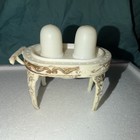 Vintage salt and pepper shakers with sugar stand. ￼ — photo 2