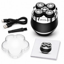 Electric Head Shaver for Bald Men 5-Head Wet Dry IPX5 USB-C LCD Display 120Min