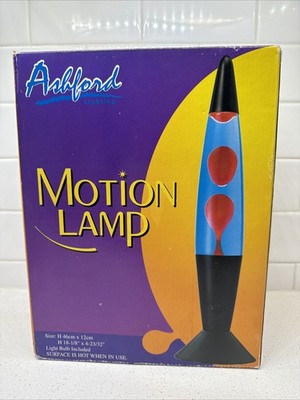 Vintage Ashford Motion Lava Lamp Retro Blue/Black/Red 18'' New in Box TESTED
