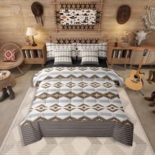  Boho Western Bed in A Bag 7 Piece Rustic Far...