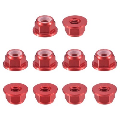 Nylon Insert Sechskant Sicherungsmutter 10 Stk. - M5x0,8mm (Claret)