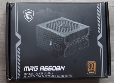 MSI MAGA650BN 650W Power Supply 80 Plus Bronze ATX Open Box