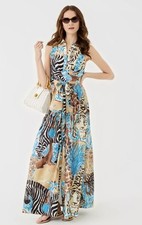 NWT Lilly Pulitzer Size 8 Marria Maxi Shirtdress Lilly’s Zoo Breezy Aqua