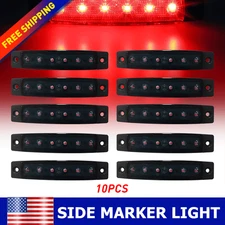 10* Amber long LED strip Side Marker Clearance Lights 3.8" For Car Truck Trailer